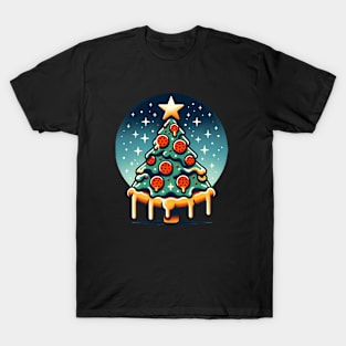 Pizza Xmas Tree, Christmas Style Pizza Lover T-Shirt